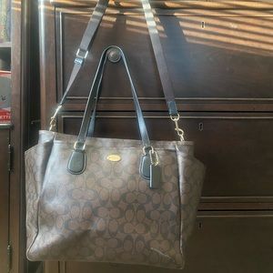 Coach signature canvas diaper bag
